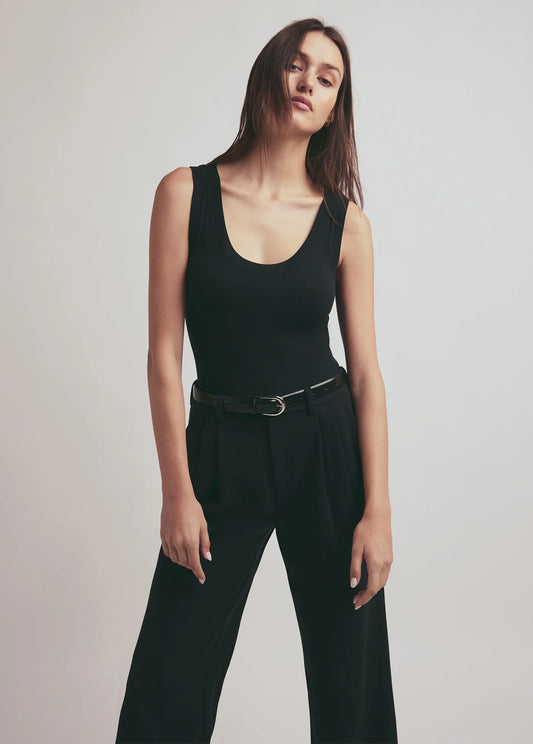 THE RIBBED TANK - BLACK