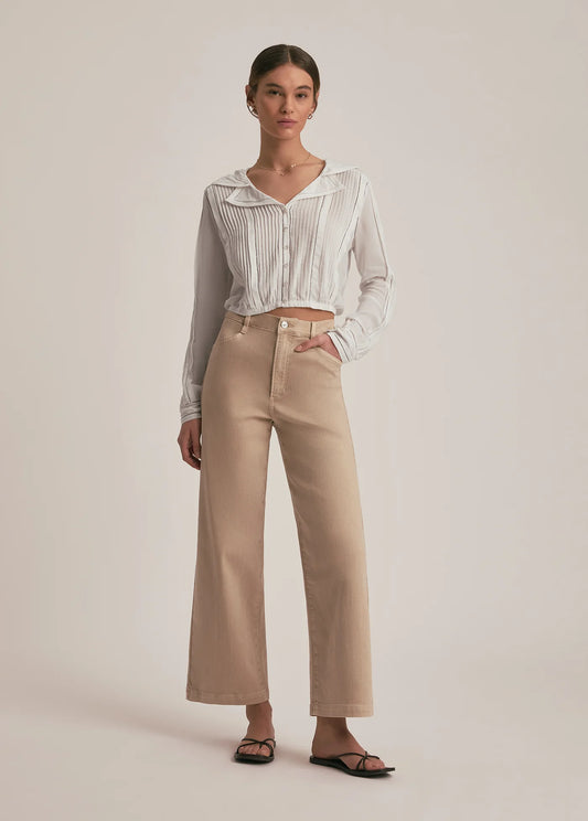 THE MISCHA SUPER HIGH RISE WIDELEG ANKLE - FRENCH OAK