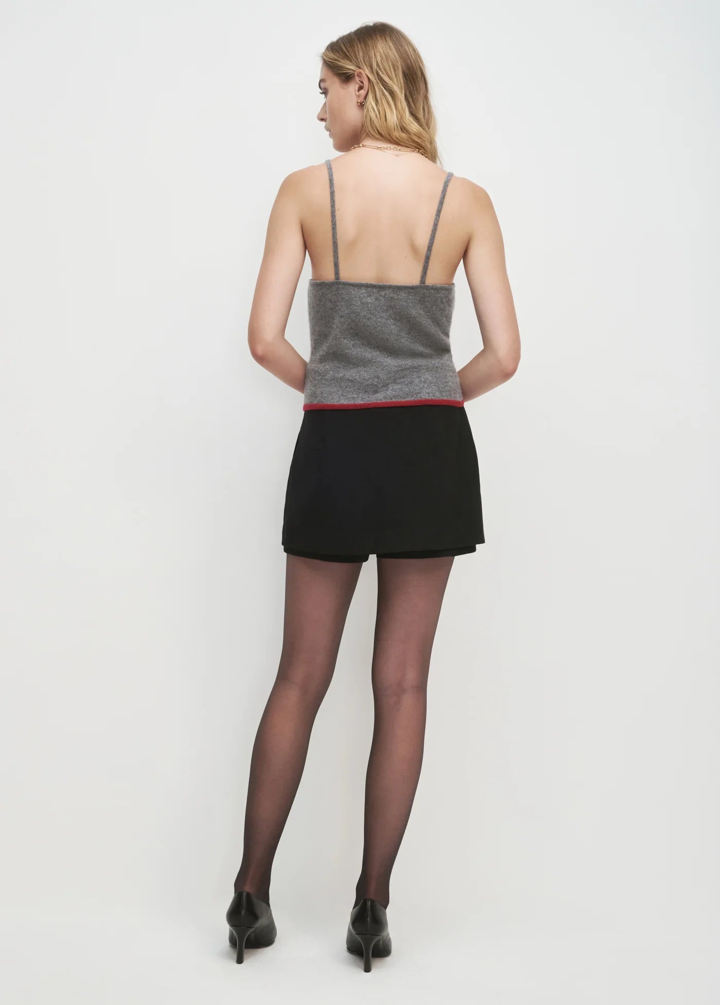 THE REBECCA CAMI - DARK CHARCOAL GREY