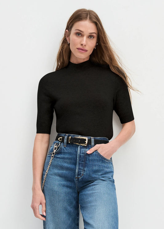 THE SUEDE STATEMENT BELT - BLACK/GOLD