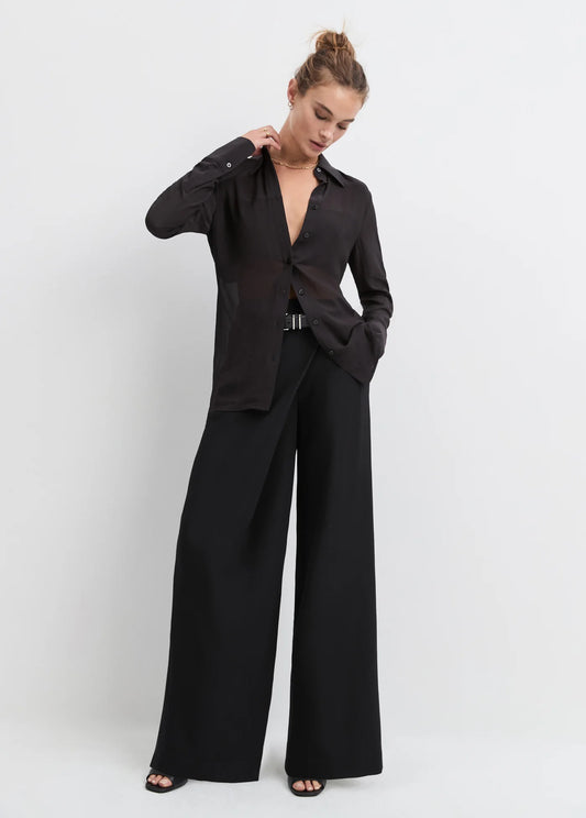 THE SHEER SOPHISTICATION TOP - BLACK