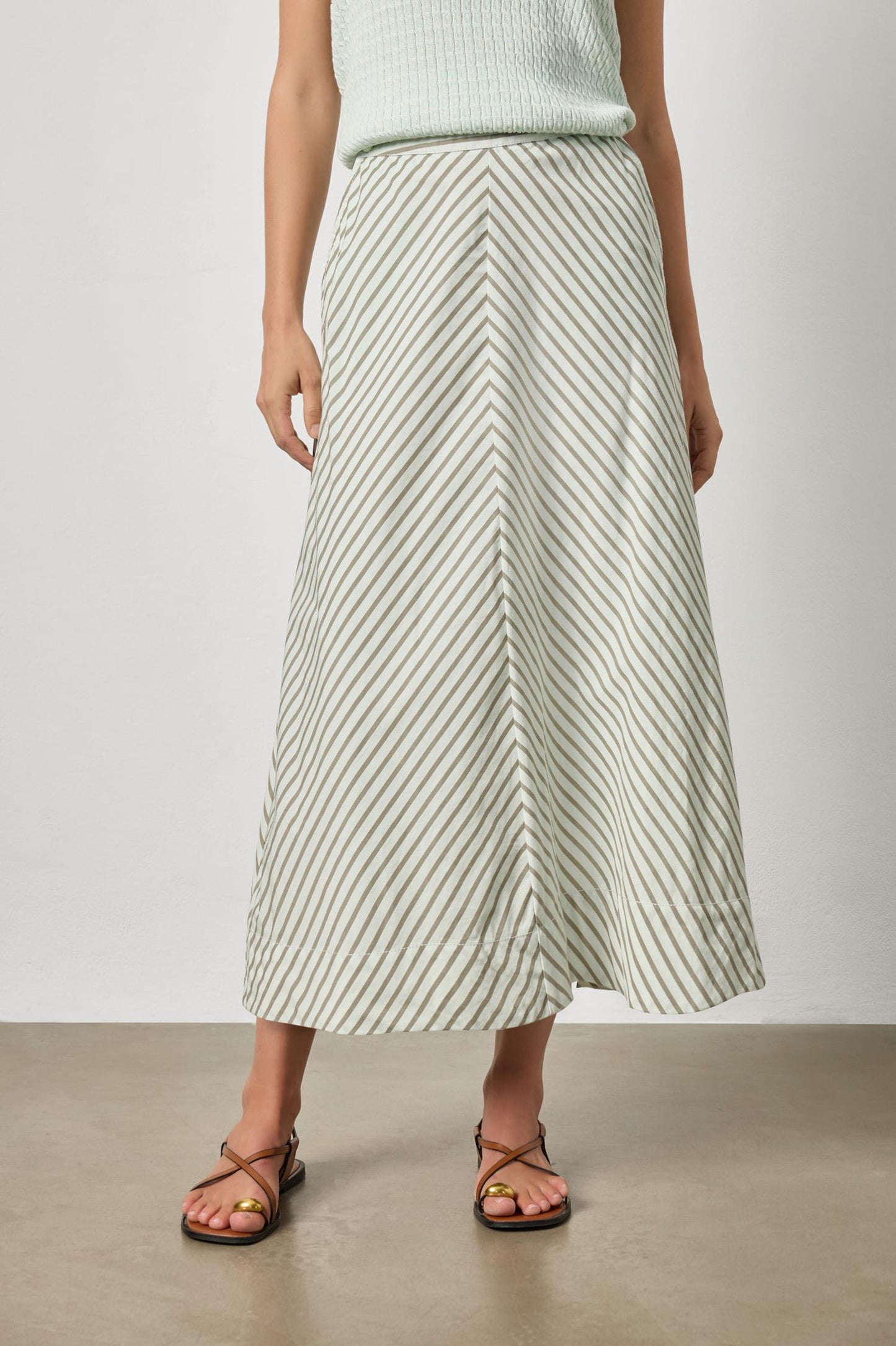 STRIPE MAXI SKIRT - POOL STRIPE