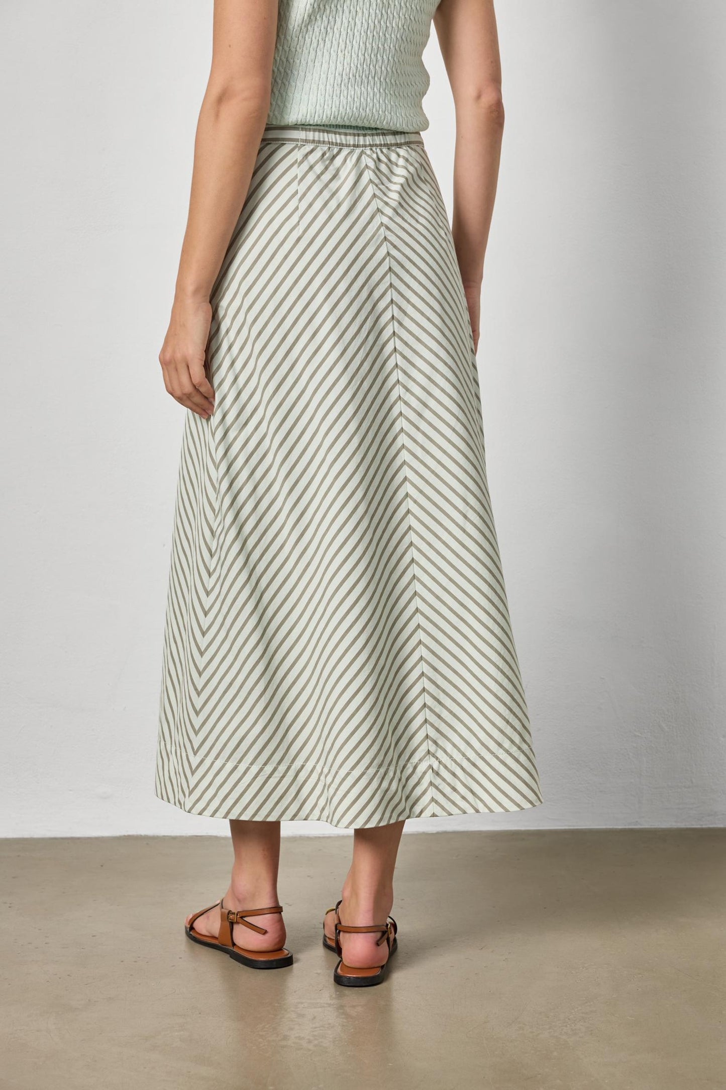 STRIPE MAXI SKIRT - POOL STRIPE