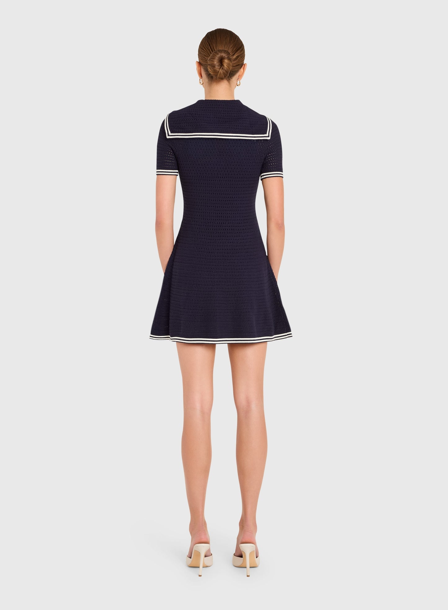 MONIQUE DRESS - NAVY/ IVORY
