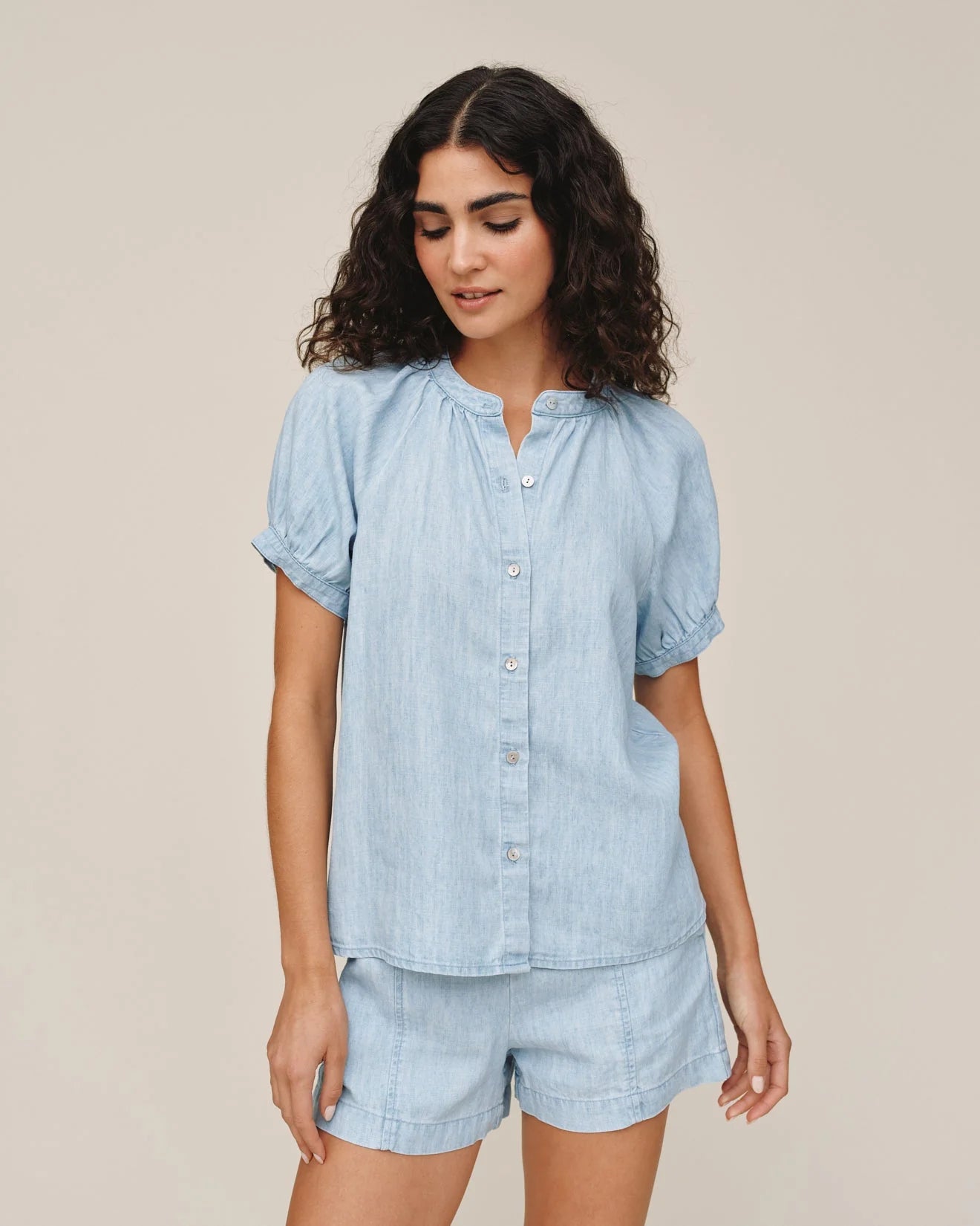 SHORT SLEEVE RAGLAN SHIRT - SUN BLEACHED WASH