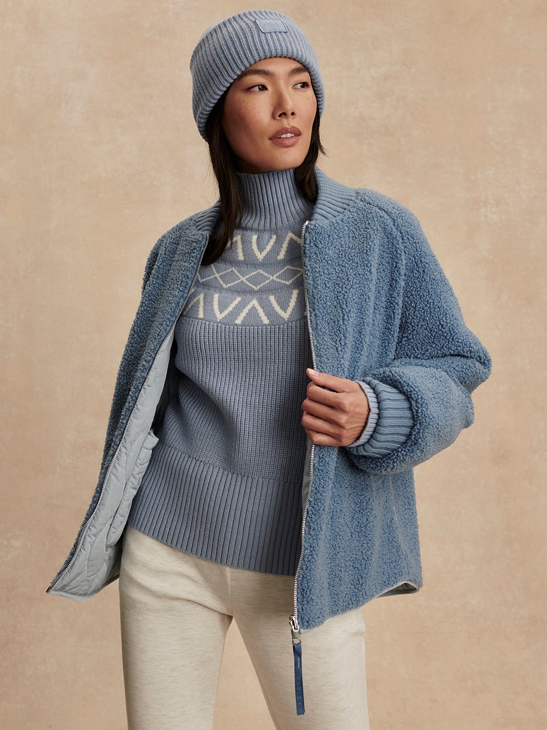 Serina Reversible Quilt Jacket - Coronet Blue / Ashley Blue