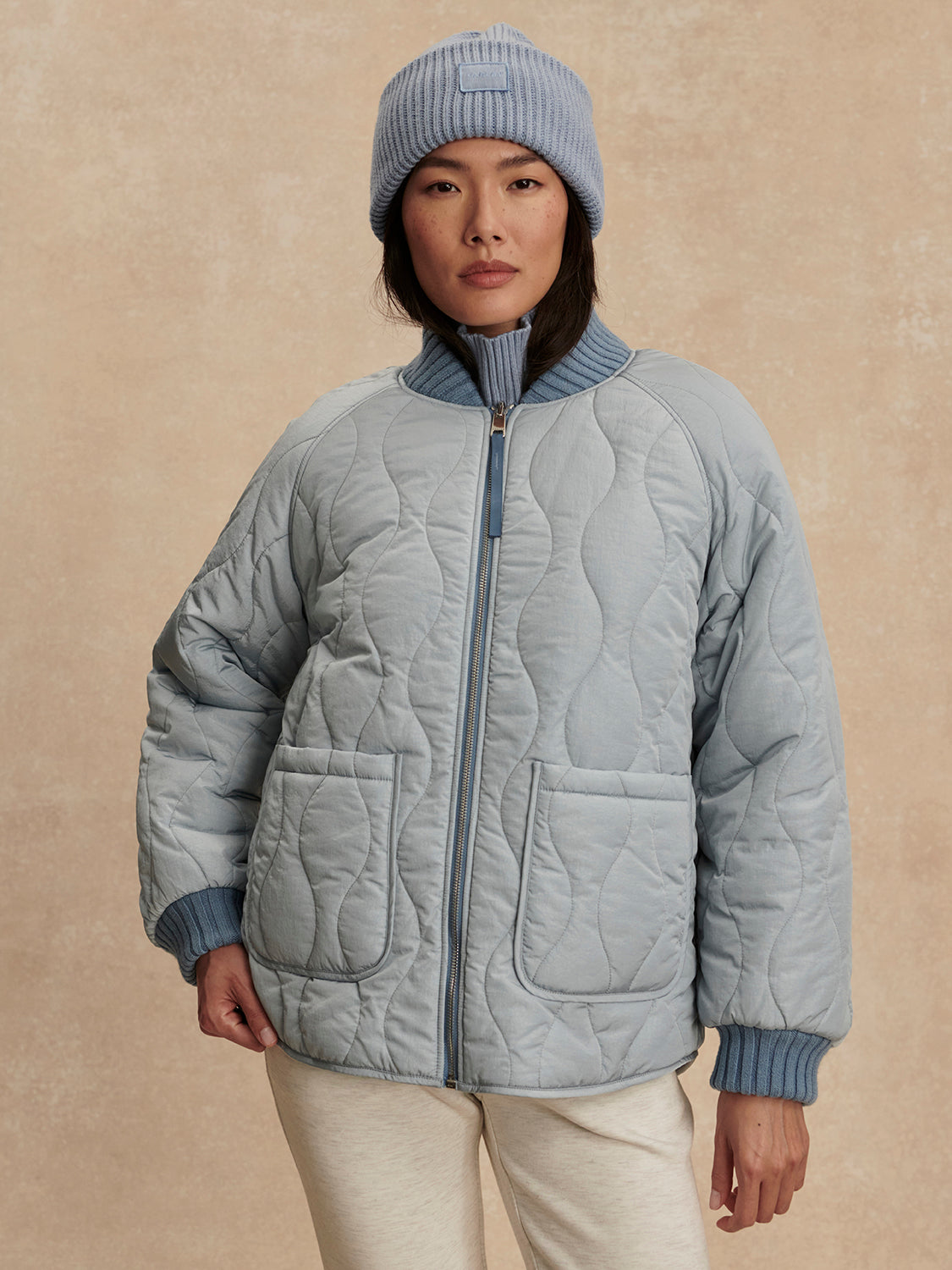 Serina Reversible Quilt Jacket - Coronet Blue / Ashley Blue