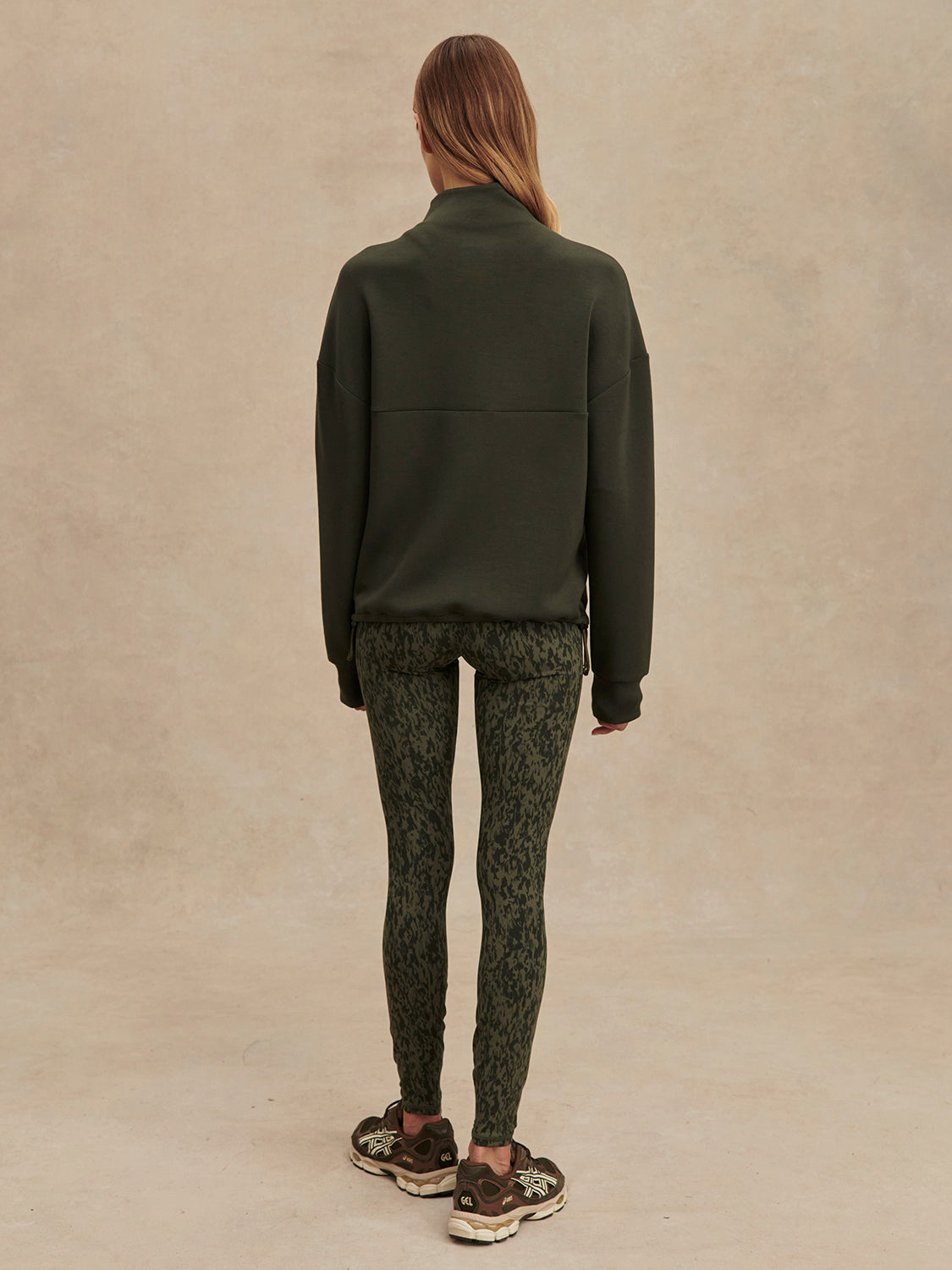 TAYAH ZIP THROUGH SWEATER - DARK RESIN GREEN