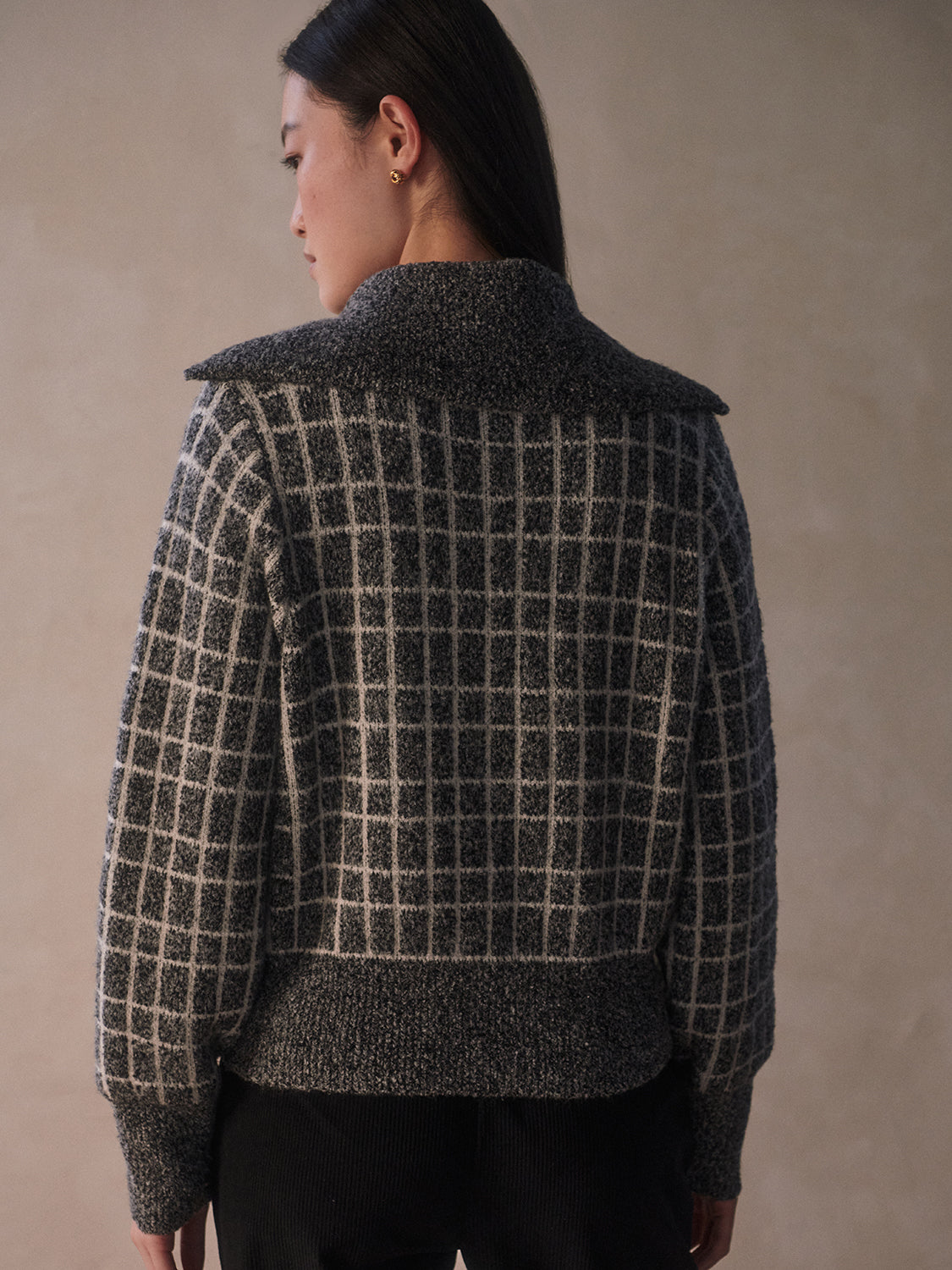 Furley Half Zip Knit - Charcoal MarlFURLEY HALF ZIP KNIT - CHARCOAL MARL