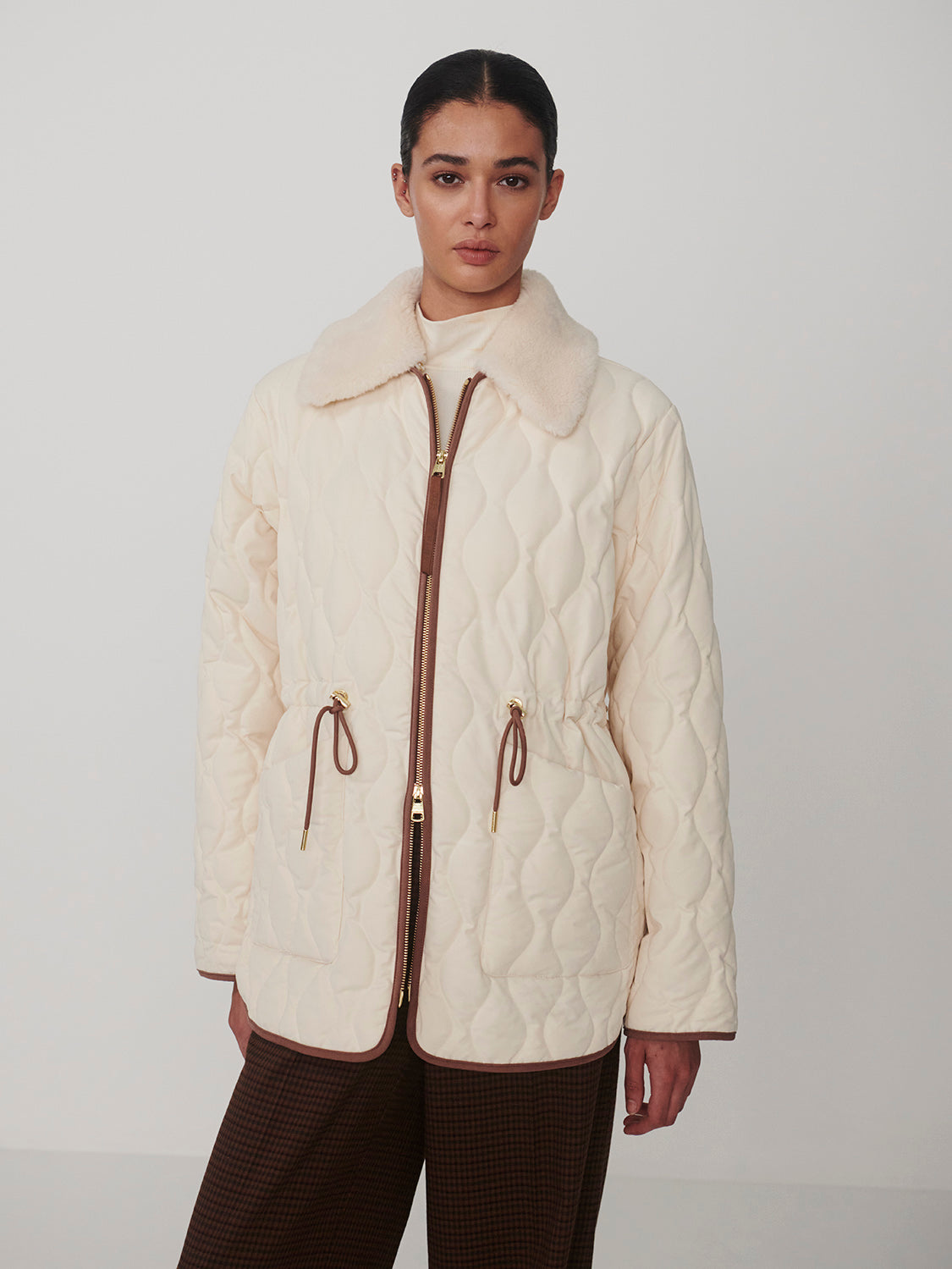BARTLEY QUILTED JACKET - PARCHMENT