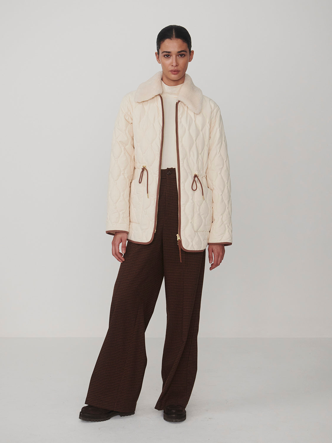BARTLEY QUILTED JACKET - PARCHMENT