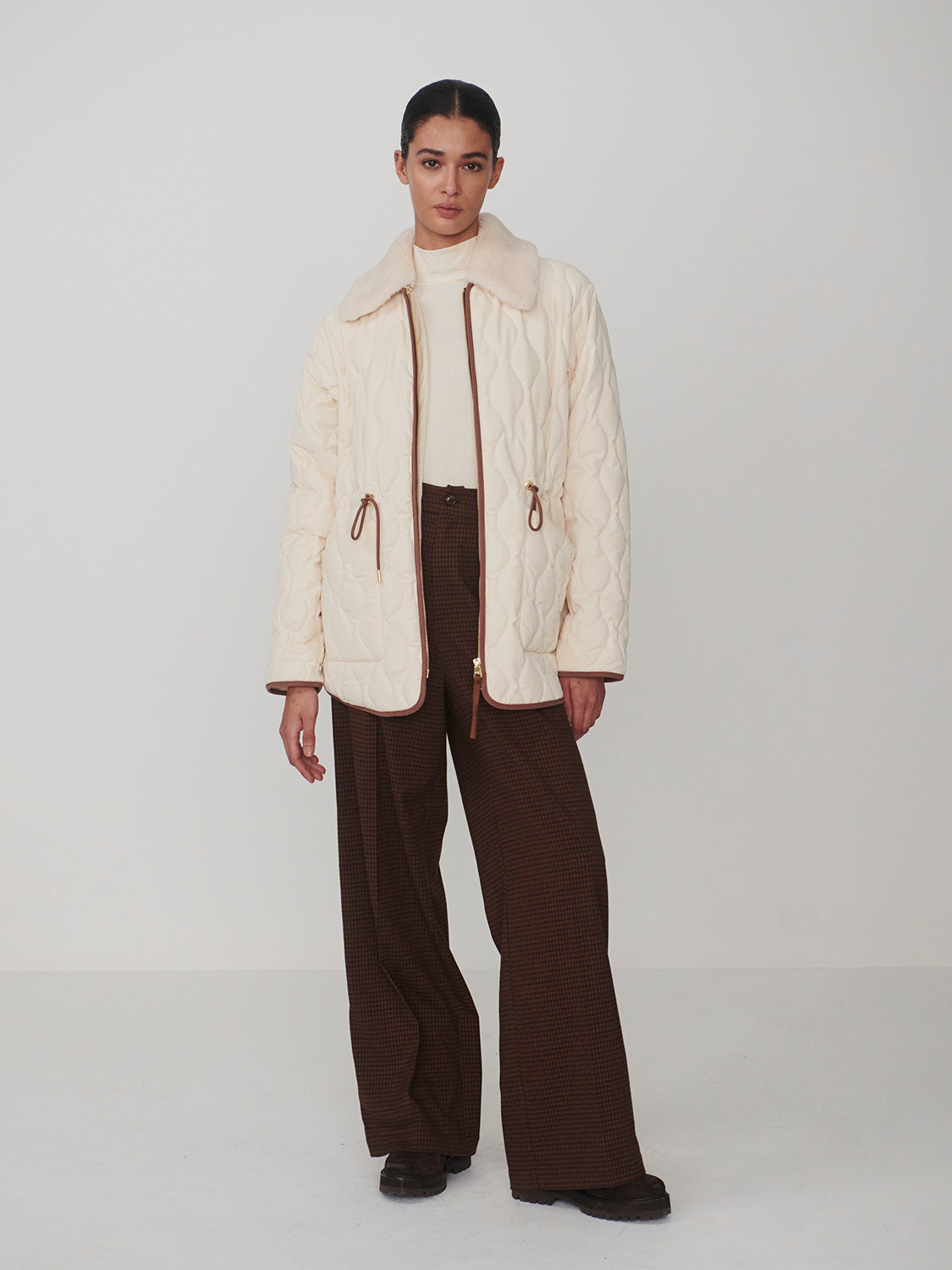 BARTLEY QUILTED JACKET - PARCHMENT