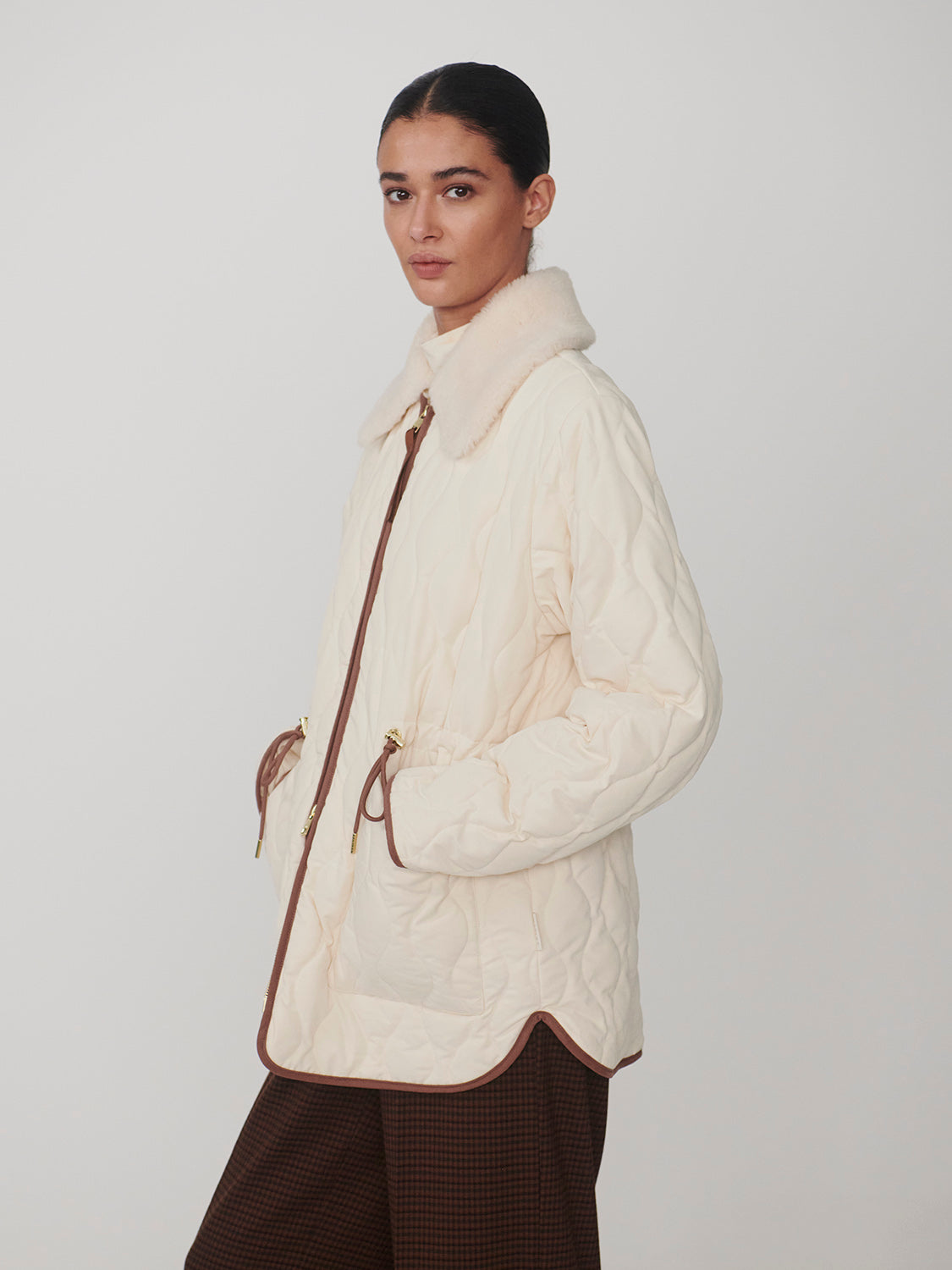 BARTLEY QUILTED JACKET - PARCHMENT