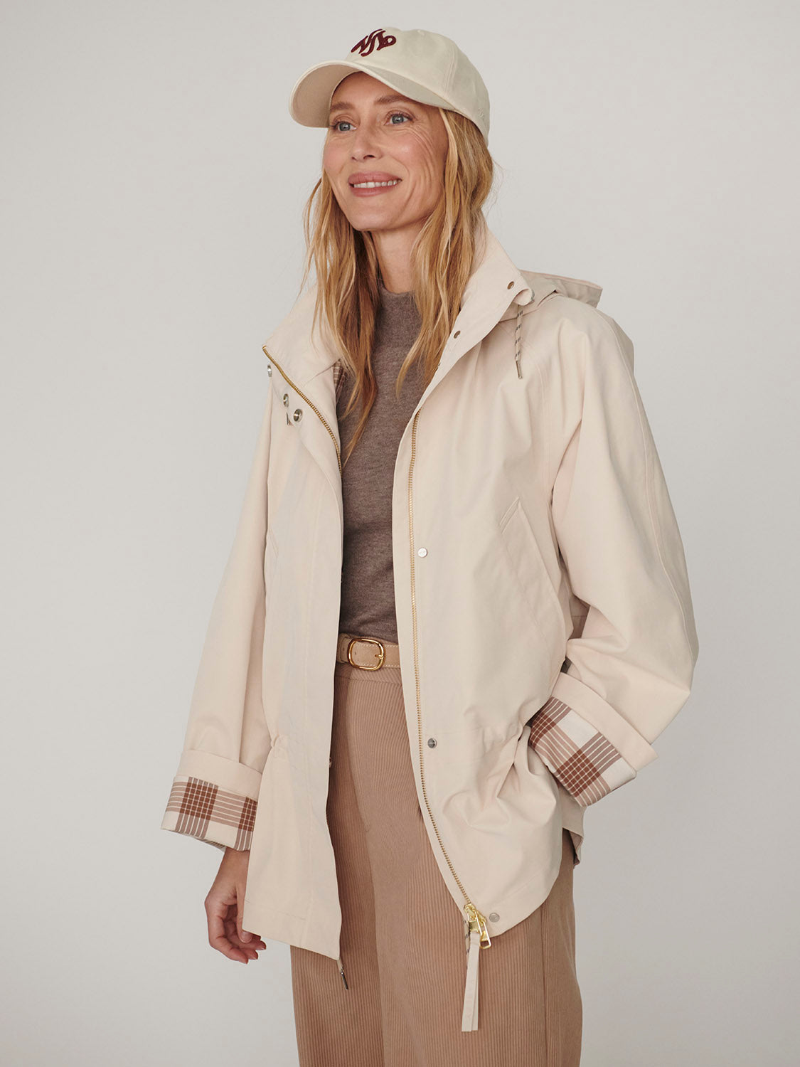 ETTA SHORT RAIN JACKET - BIRCH