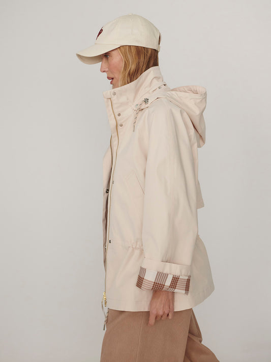 ETTA SHORT RAIN JACKET - BIRCH