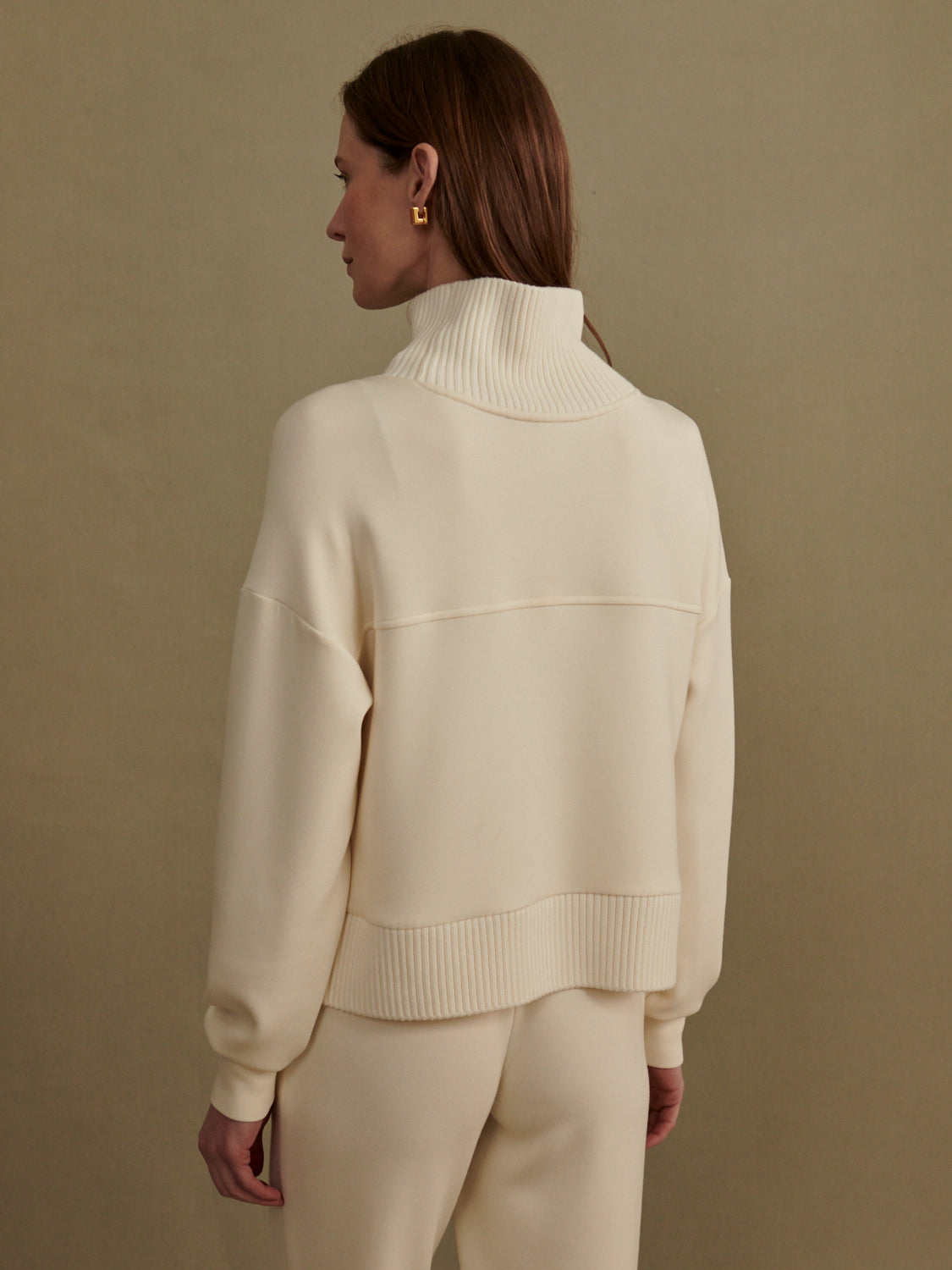 CELIA HIGH NECK CROP SWEAT - PRISTINE