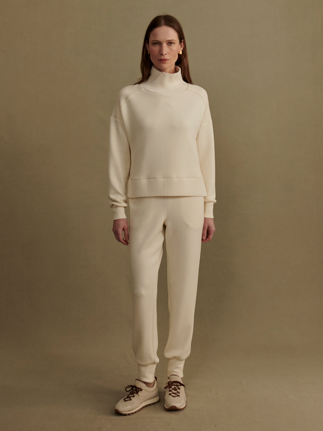 CELIA HIGH NECK CROP SWEAT - PRISTINE