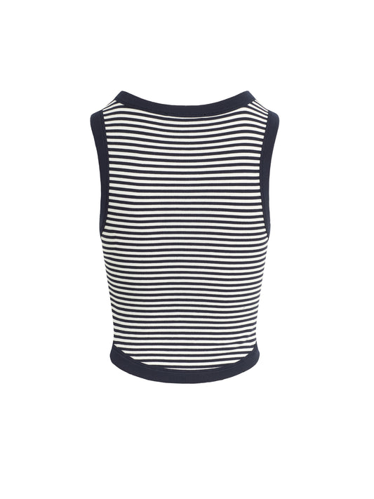 THE FOUNDATION TANK - NAVY/WHITE STRIPE