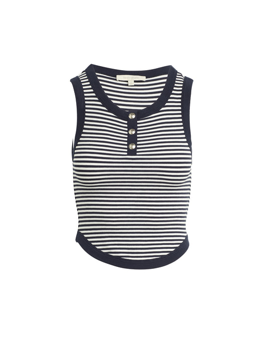 THE FOUNDATION TANK - NAVY/WHITE STRIPE