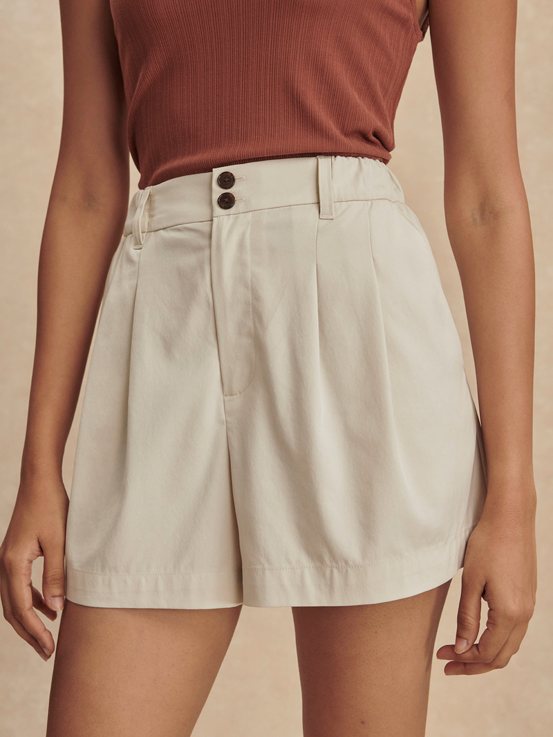 TANSY WOVEN SHORT 3 - IVORY