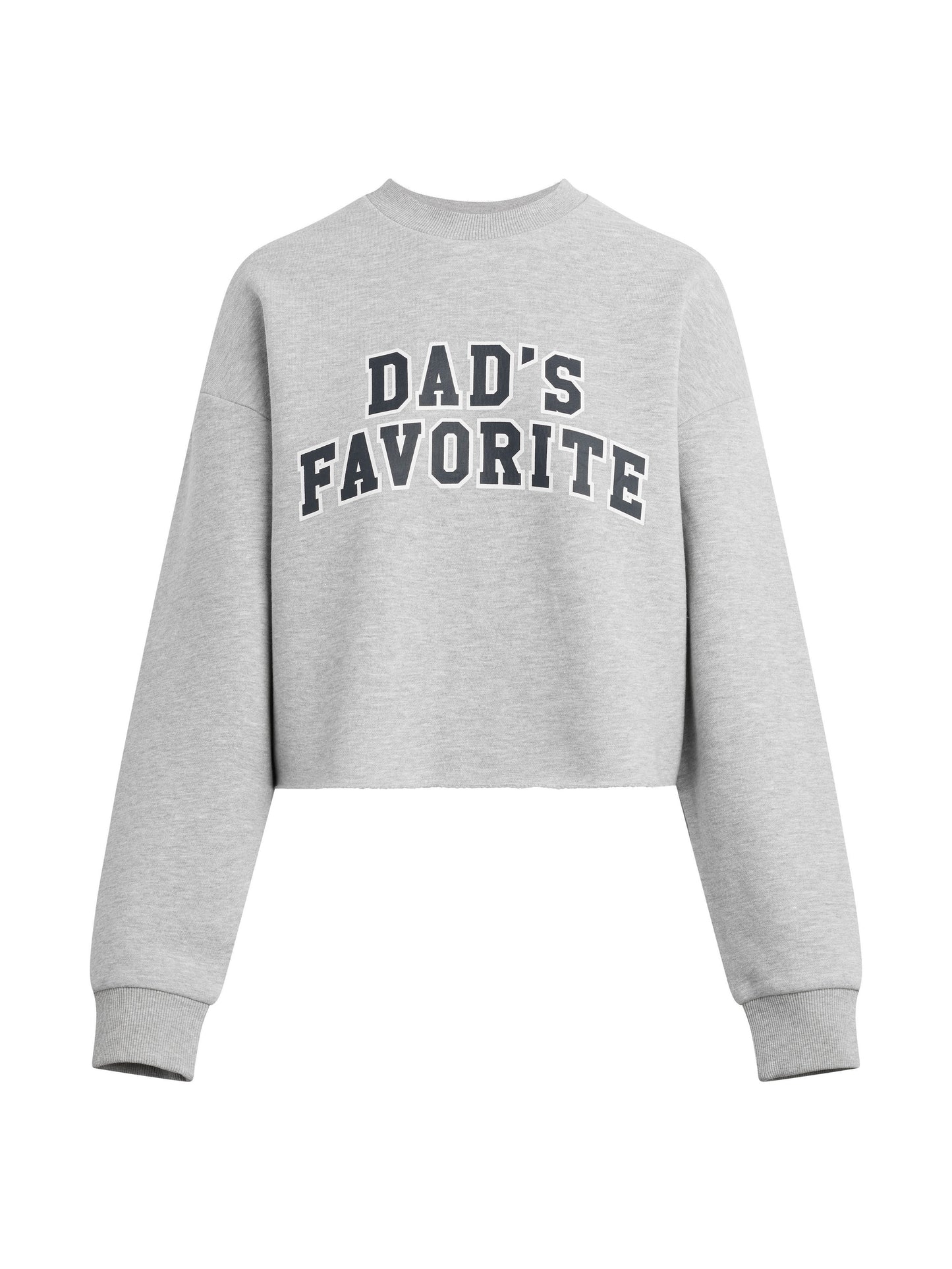 THE CROPPED DAD'S FAVORITE SWEATSHIRT - HEATHER GREY/NAVY