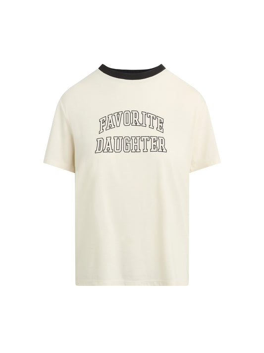 THE COLLEGIATE CLASSIC TEE - IVORY/BLACK