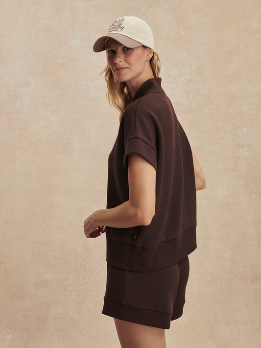 RITCHIE SHORT SLEEVE SWEAT - COFFEE BEAN