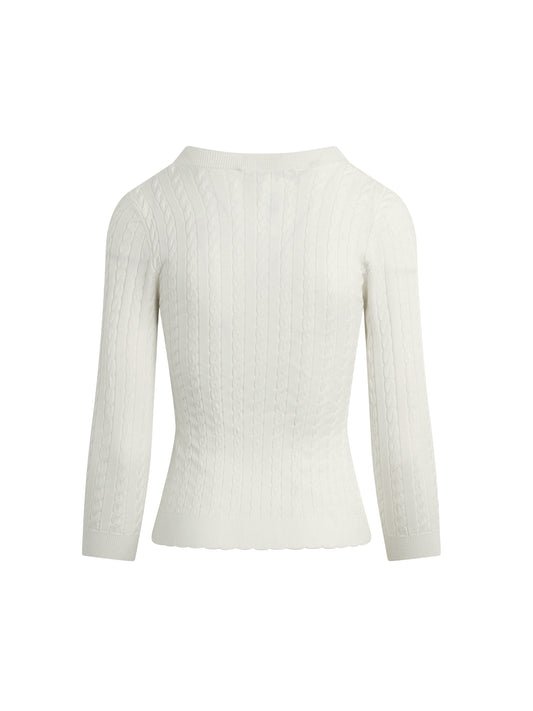THE KEEPSAKE CARDIGAN - WHITE