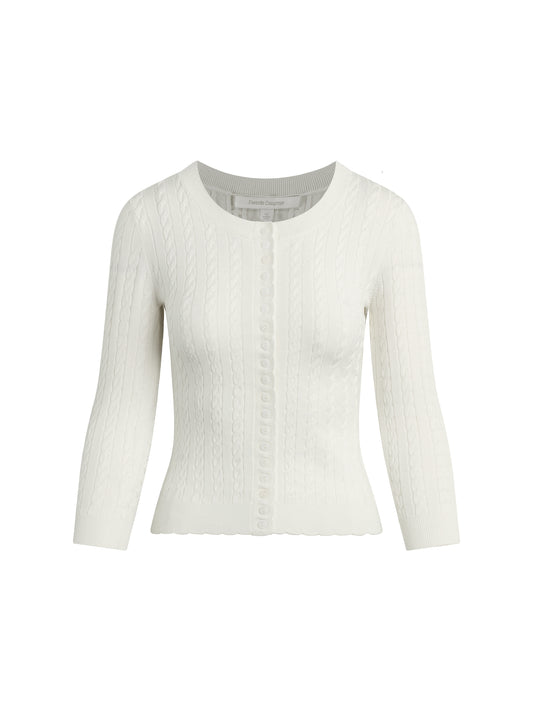 THE KEEPSAKE CARDIGAN - WHITE