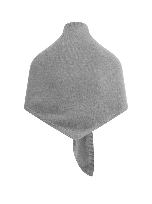 THE OVERSIZED TRIANGLE SCARF - HEATHER GREY