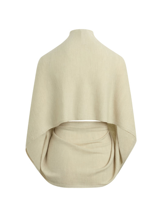 THE LIGHTWEIGHT KNIT WRAP SCARF - OATMEAL