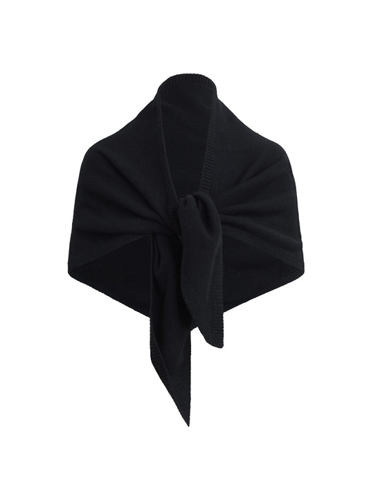 THE OVERSIZED TRIANGLE SCARF - BLACK