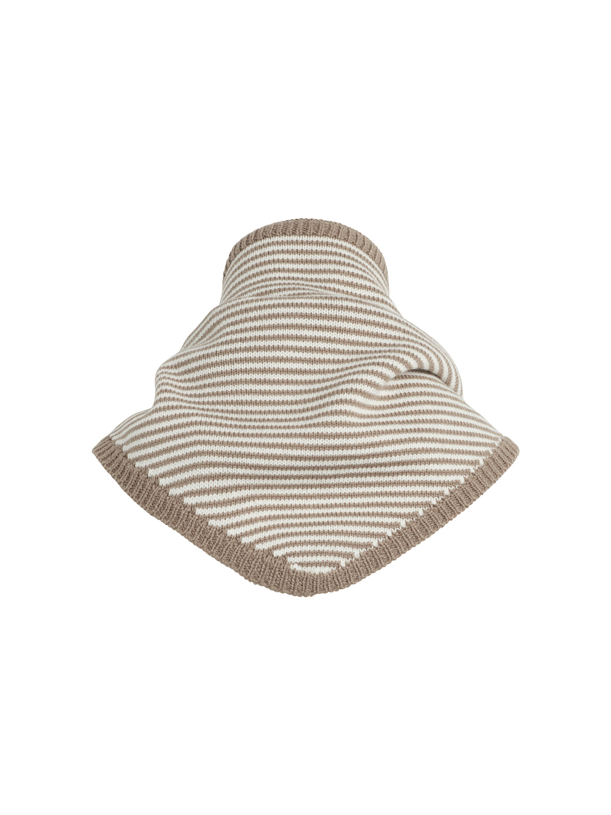 THE STRIPE TRIANGLE SCARF - SOFT TAUPE STRIPE