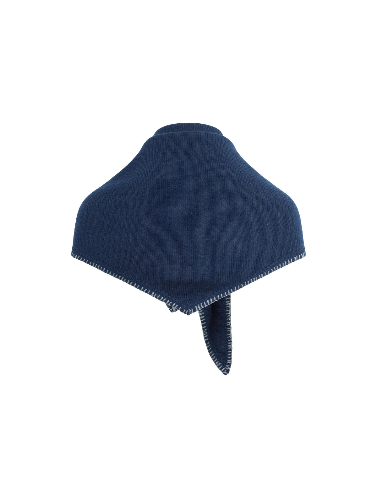 THE STITCHED TRIANGLE SCARF - MIDNIGHT/GREY