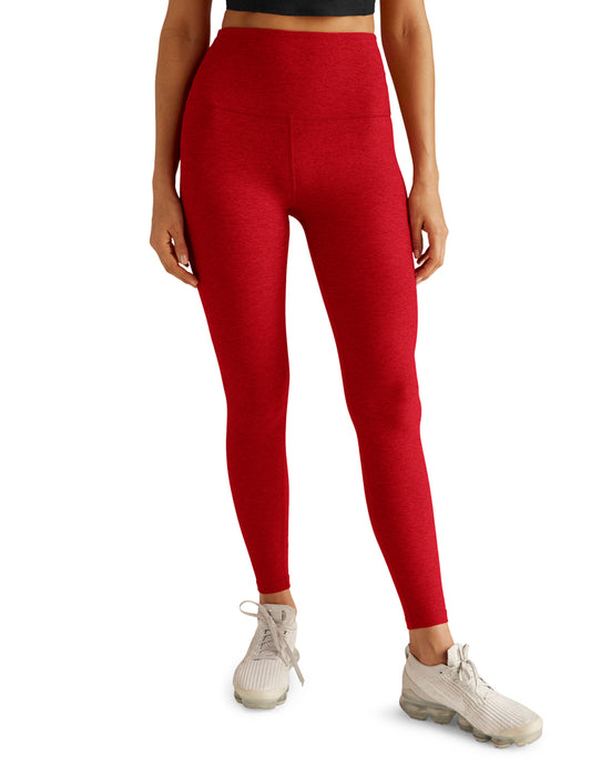 SPACEDYE CAUGHT IN THE MIDI HW LEGGING - HOLLY RED HEATHER