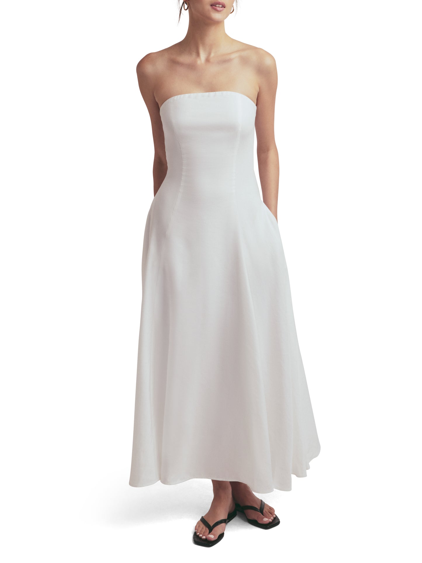 THE FAVORITE LINEN DRESS - WHITE