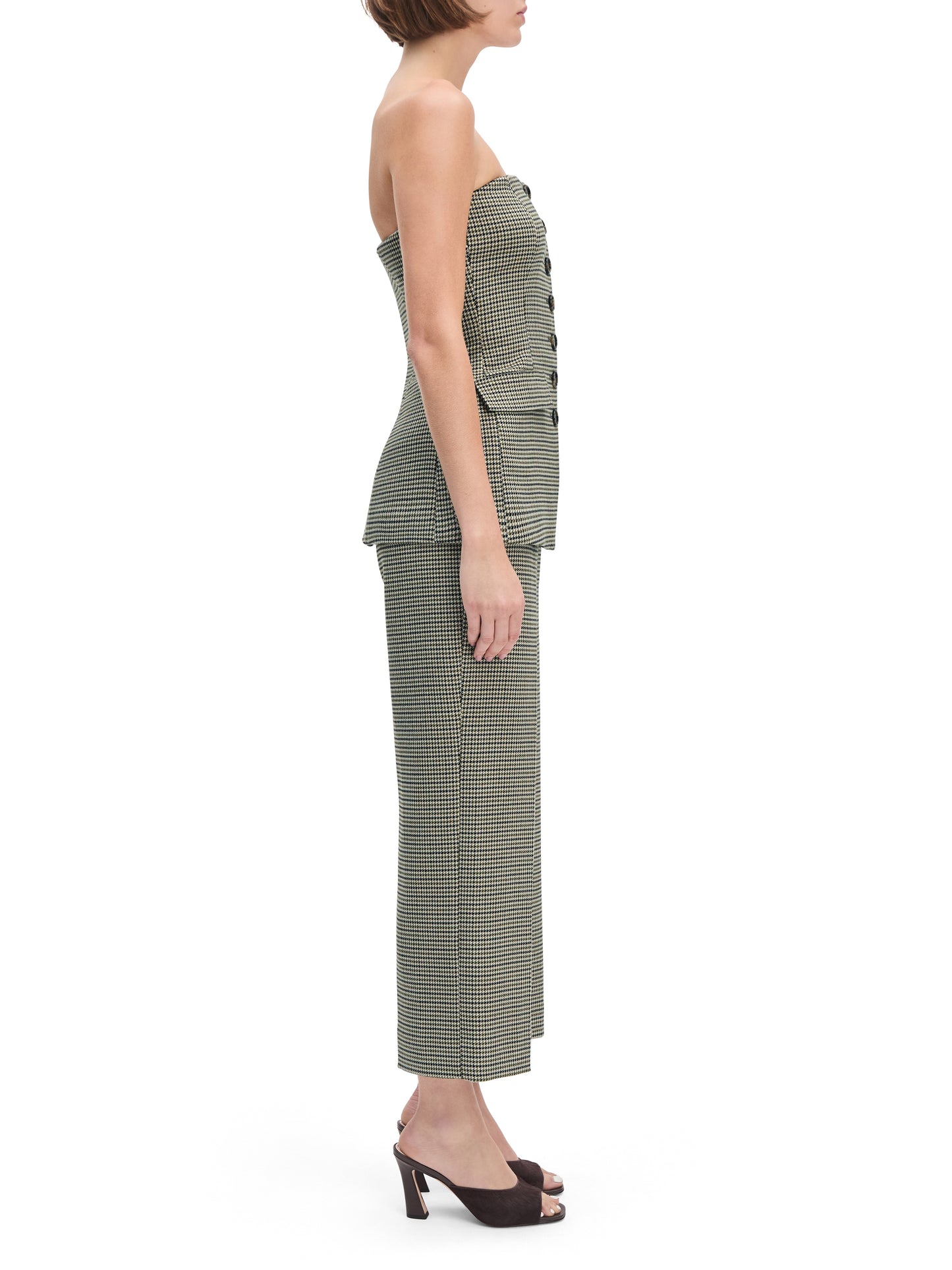 THE PHOEBE BUSTIER - CHESIRE HOUNDSTOOTH